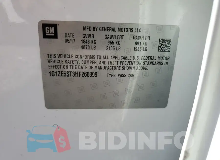 1G1ZE5ST3HF266899 Photo# 12