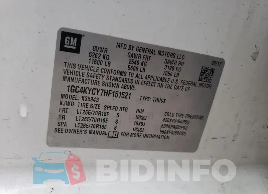 1GC4KYCY7HF151521 Photo# 12