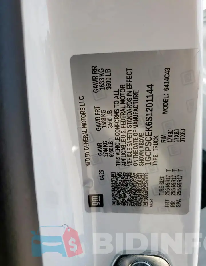 1GCPSCEK6S1201144 Photo# 12