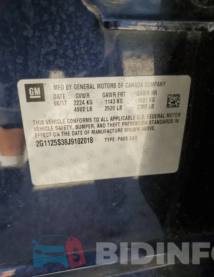 2G1125S38J9102018 Photo# 12