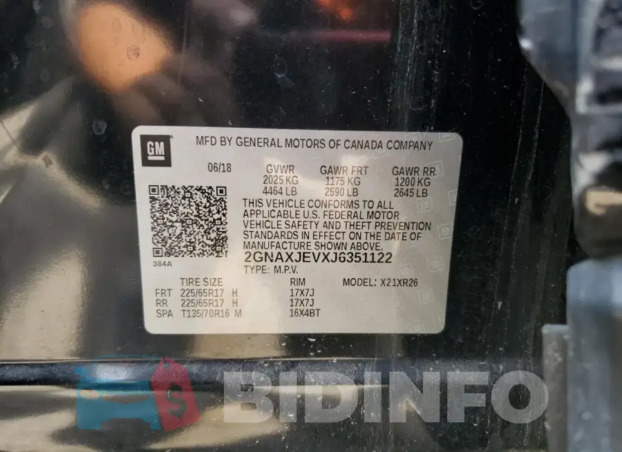 2GNAXJEVXJ6351122 Photo# 13