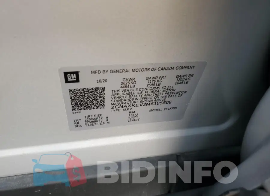 2GNAXKEV2M6105806 Photo# 13