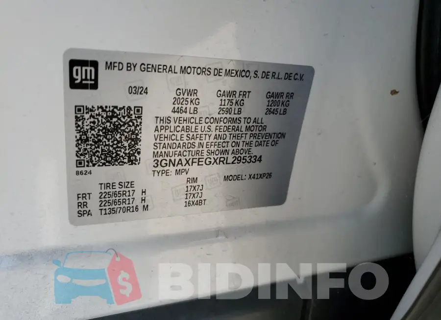 3GNAXFEGXRL295334 Photo# 12