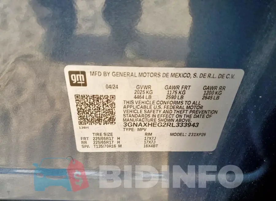3GNAXHEG2RL333943 Photo# 14