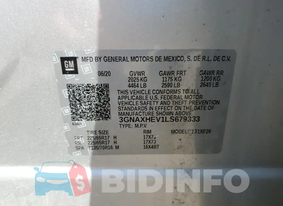 3GNAXHEV1LS679333 Photo# 13