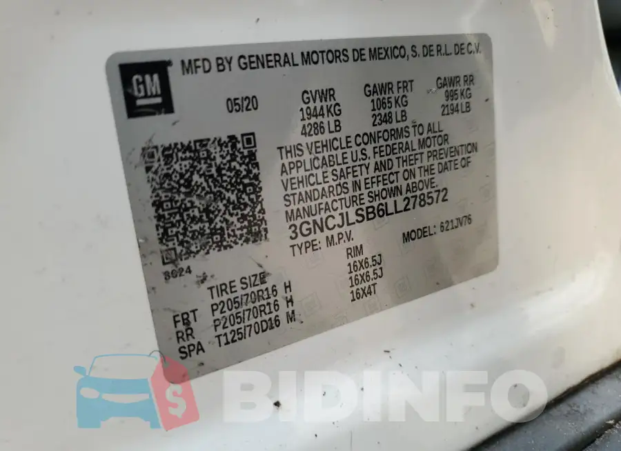 3GNCJLSB6LL278572 Photo# 13