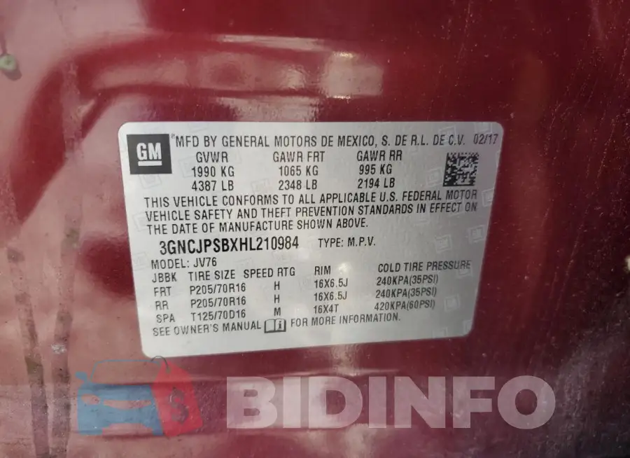 3GNCJPSBXHL210984 Photo# 13