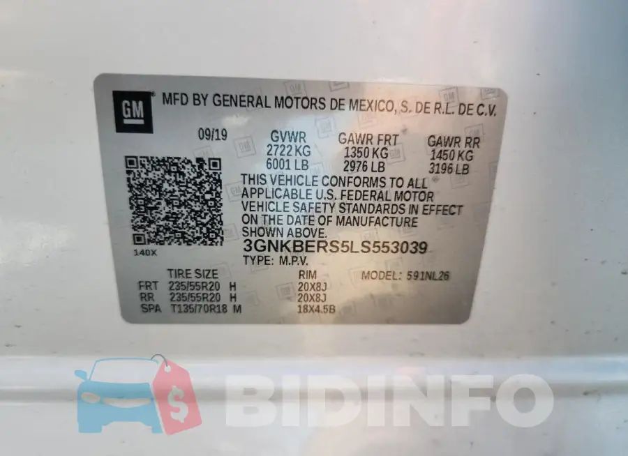 3GNKBERS5LS553039 Photo# 12