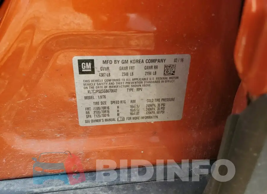KL7CJPSB5GB670642 Photo# 12