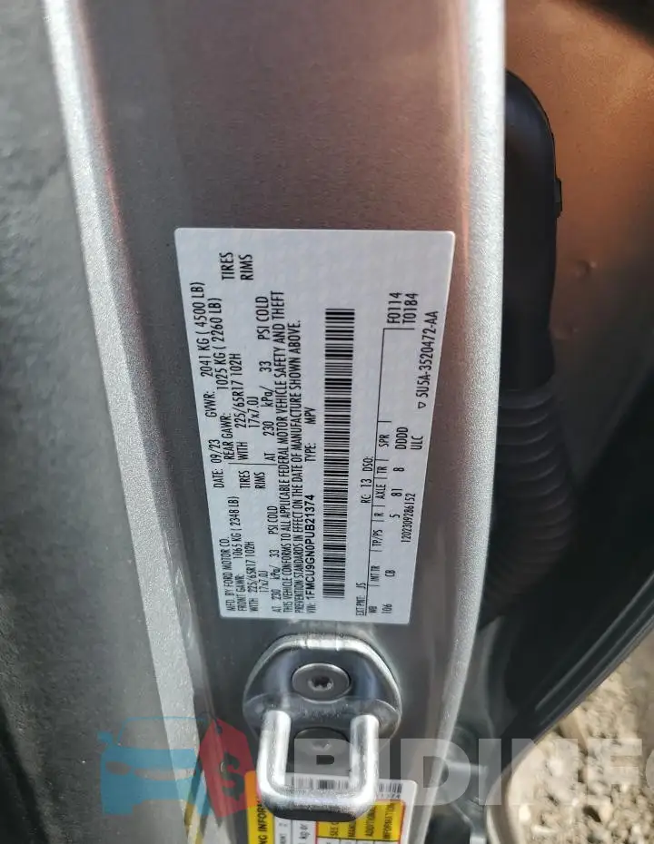 1FMCU9GN0PUB21374 Photo# 12