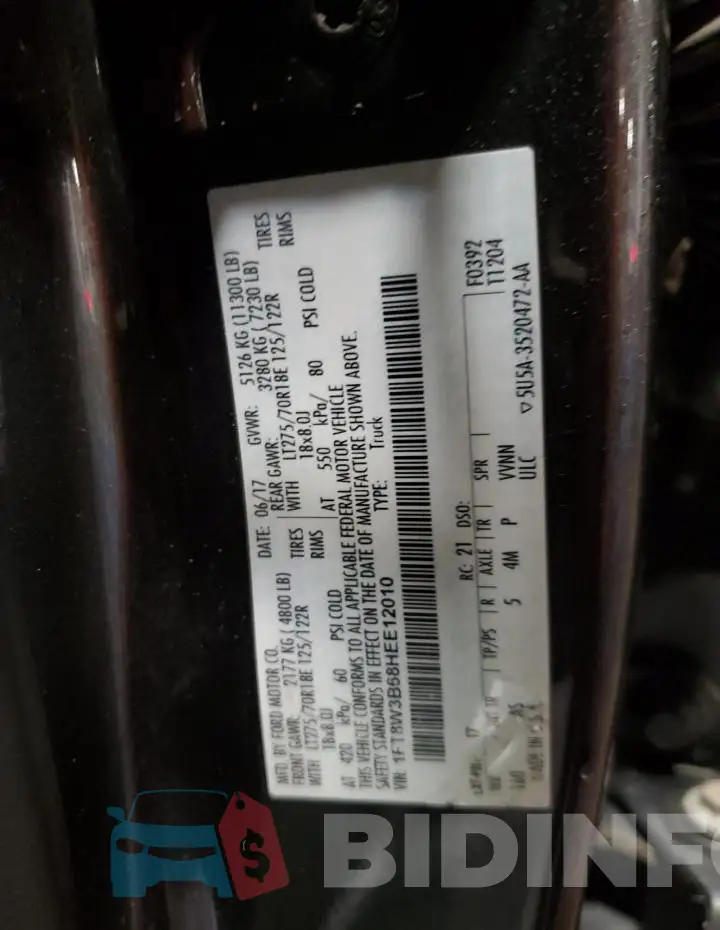 1FT8W3B68HEE12010 Photo# 12