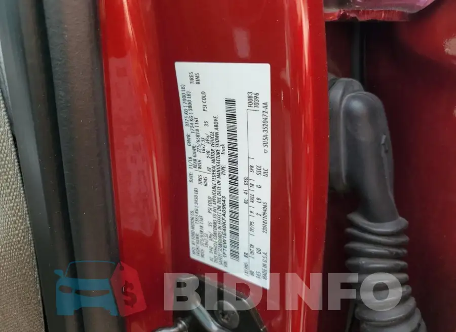 1FTEW1E40KFA09643 Photo# 12