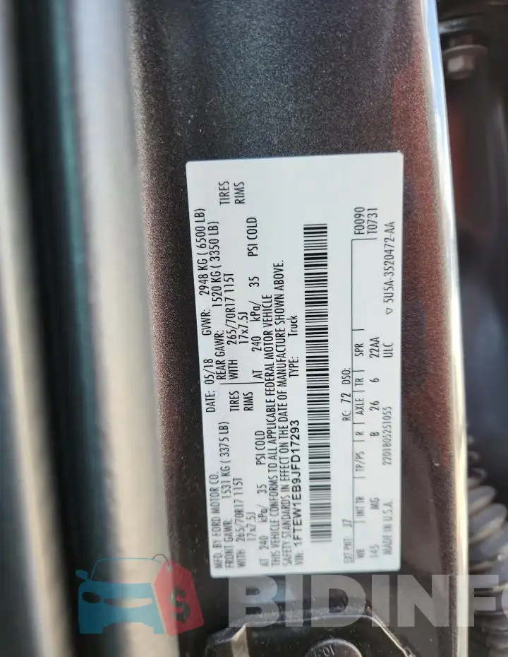 1FTEW1EB9JFD17293 Photo# 12