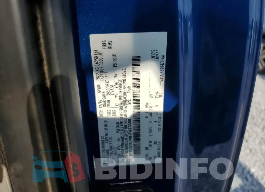 1FTEX1CP0HFA70350 Photo# 12