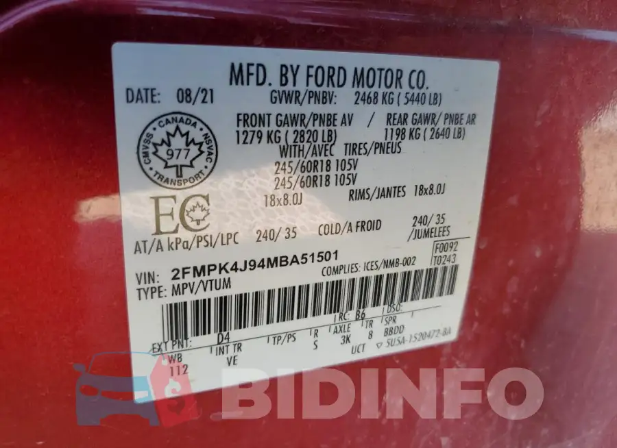 2FMPK4J94MBA51501 Photo# 13