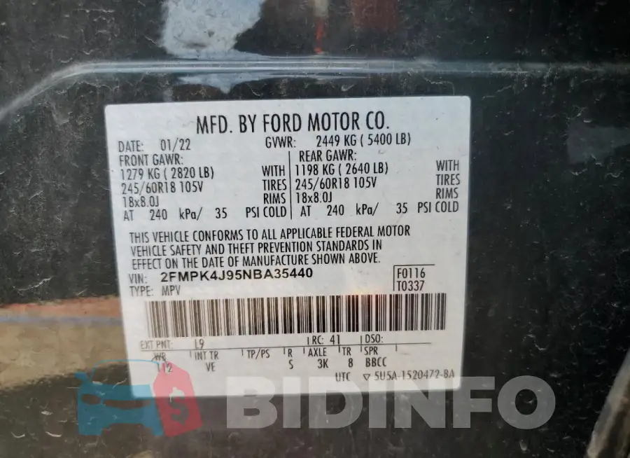 2FMPK4J95NBA35440 Photo# 14