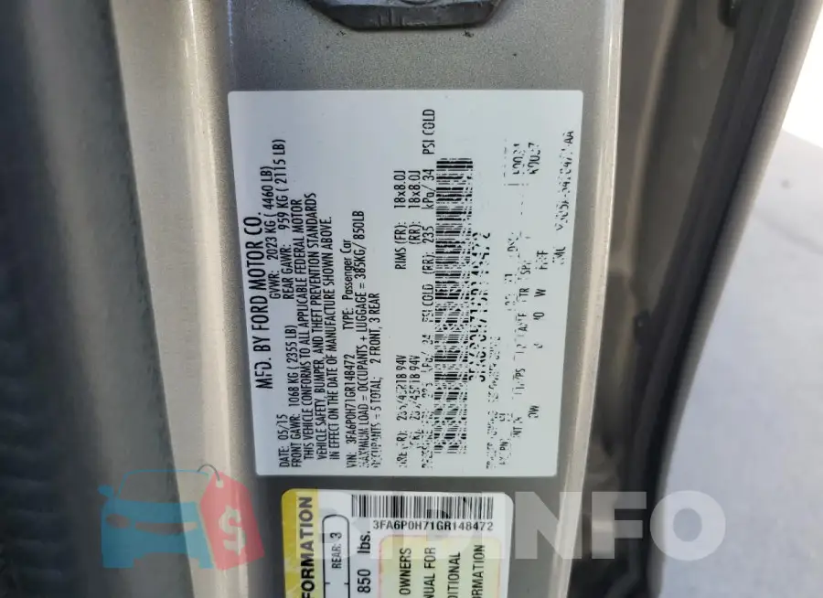 3FA6P0H71GR148472 Photo# 12