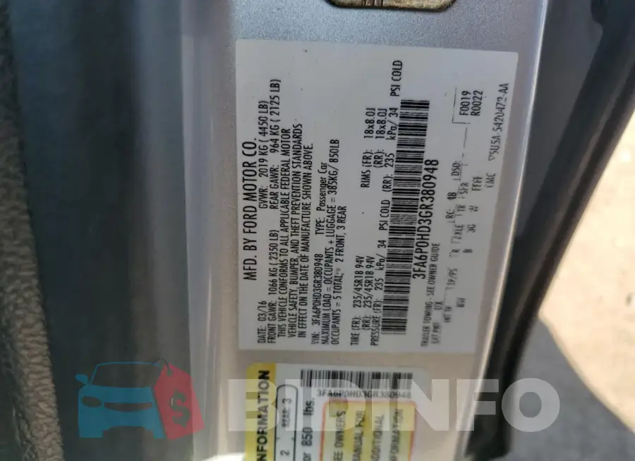 3FA6P0HD3GR380948 Photo# 12