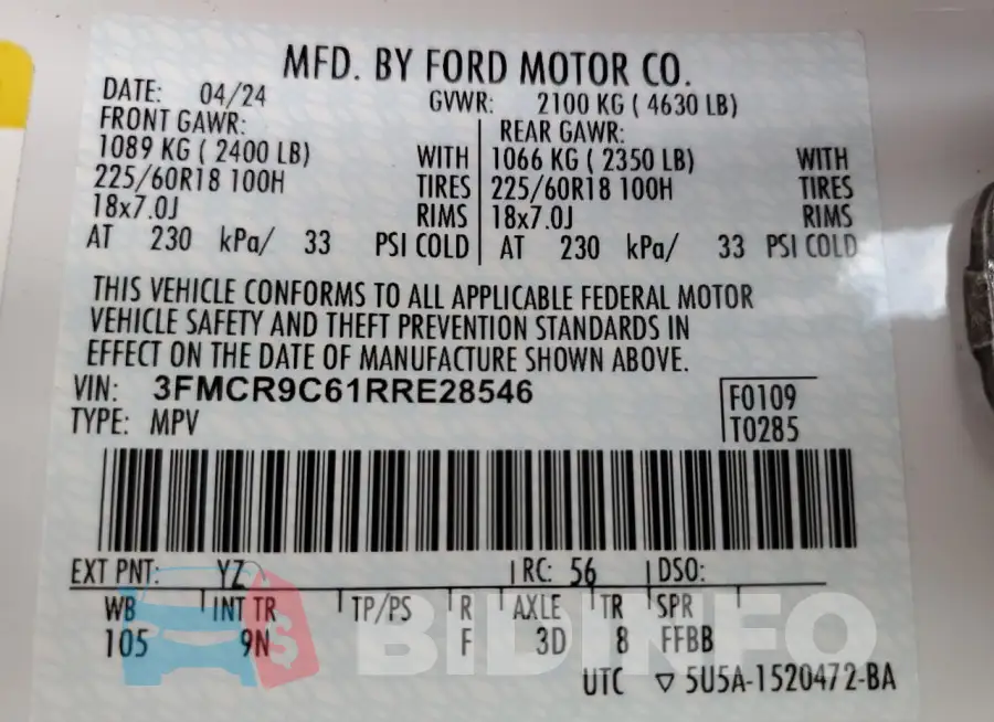 3FMCR9C61RRE28546 Photo# 14