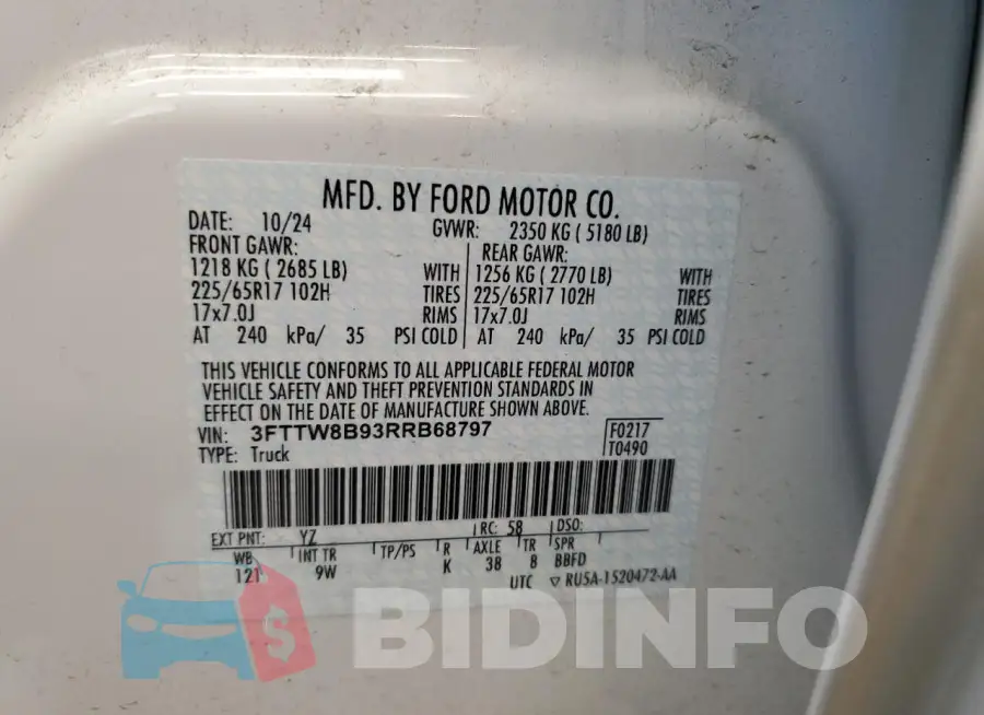 3FTTW8B93RRB68797 Photo# 12