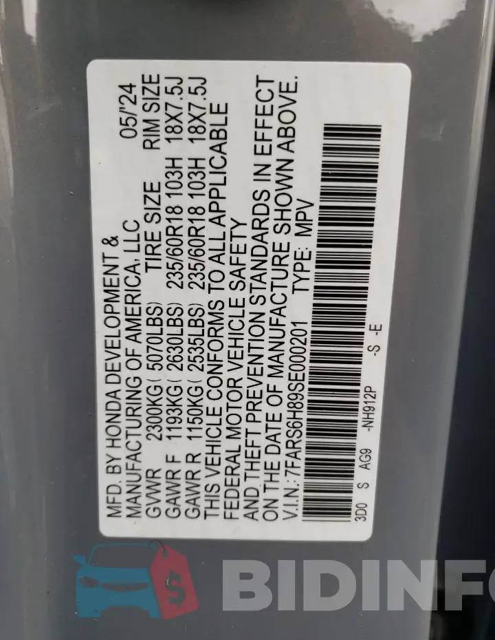 7FARS6H89SE000201 Photo# 13