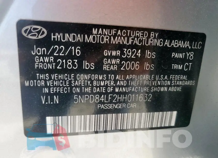 5NPD84LF2HH011632 Photo# 12