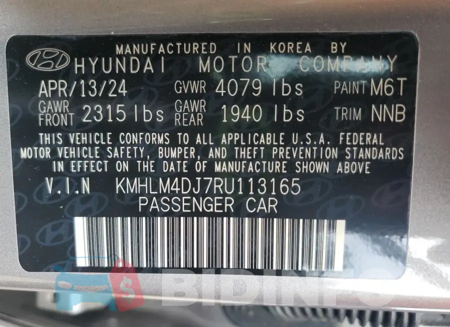 KMHLM4DJ7RU113165 Photo# 12