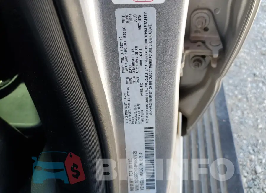 1C6SRFHT4PN627725 Photo# 12