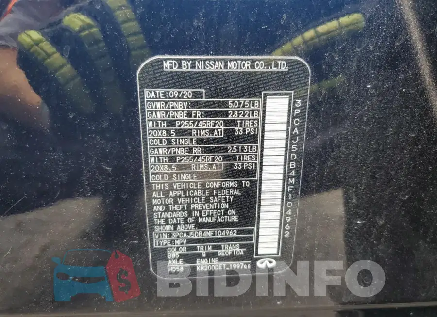 3PCAJ5DB4MF104962 Photo# 13