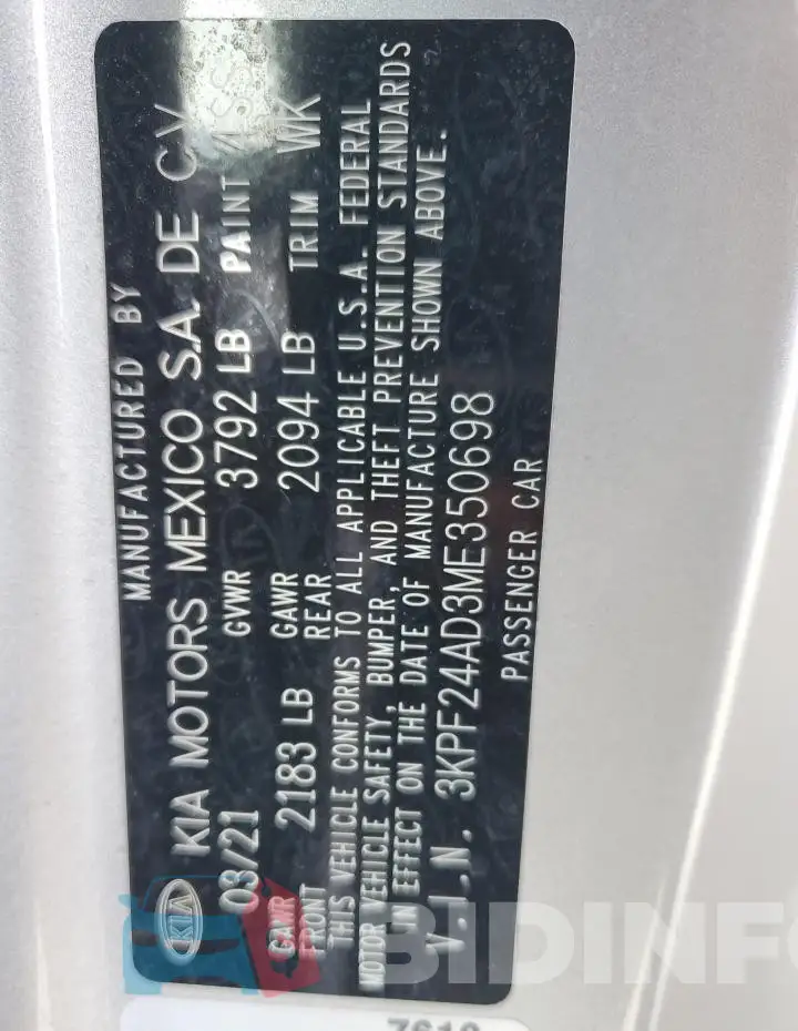 3KPF24AD3ME350698 Photo# 13