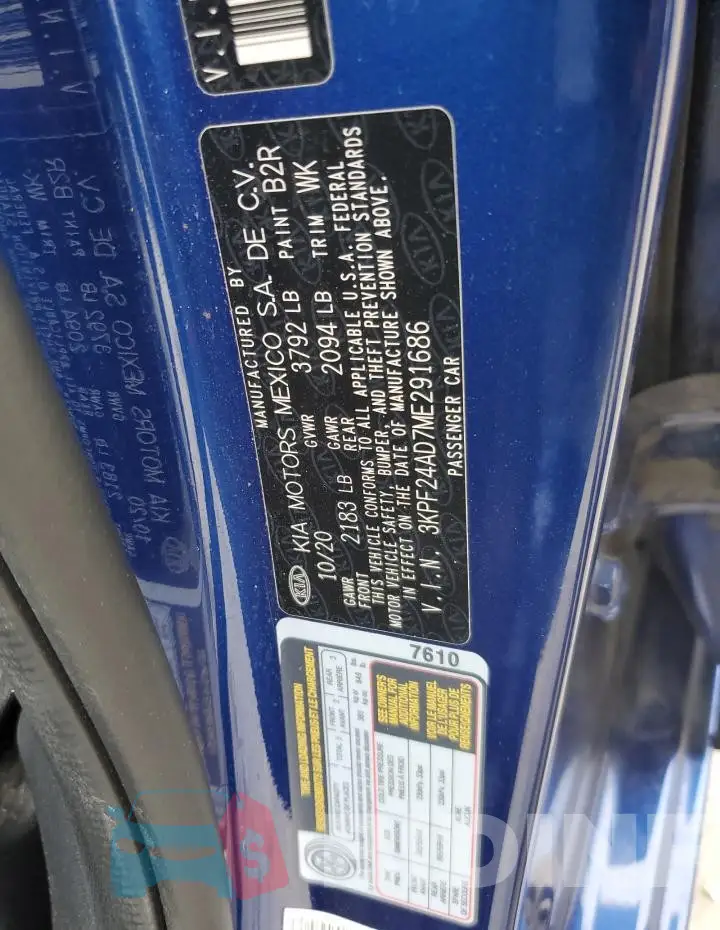 3KPF24AD7ME291686 Photo# 13