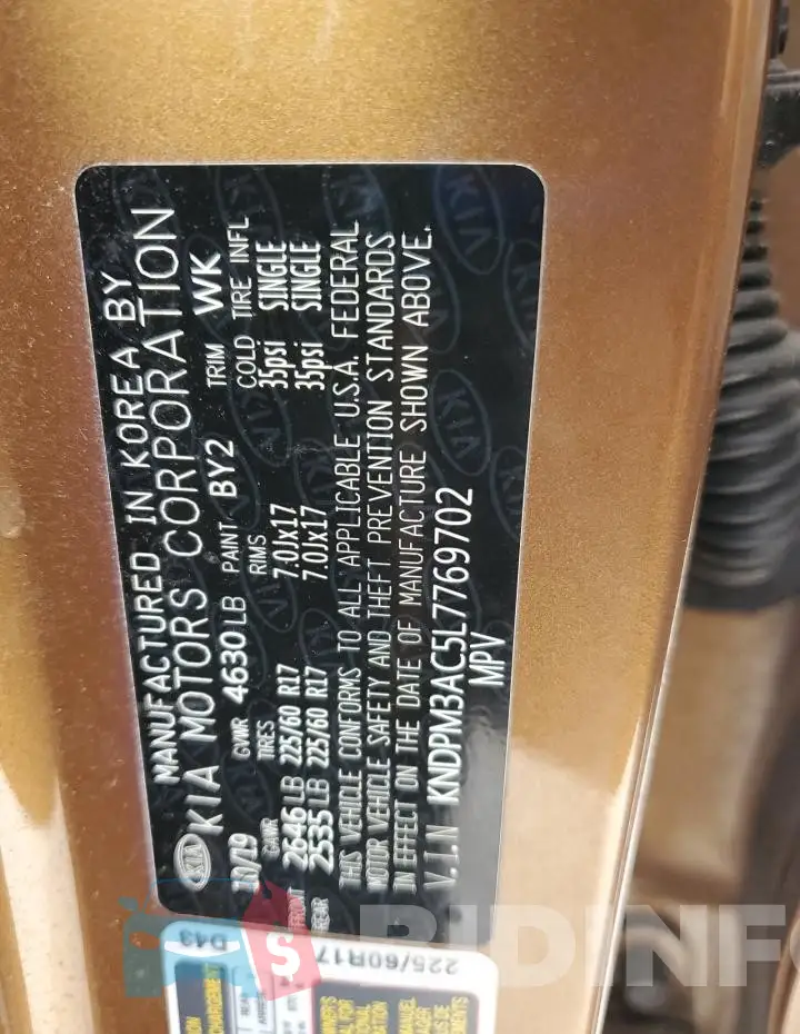 KNDPM3AC5L7769702 Photo# 13