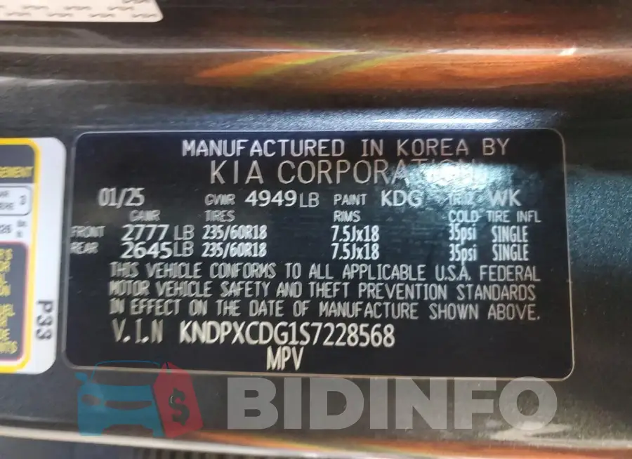 KNDPXCDG1S7228568 Photo# 14