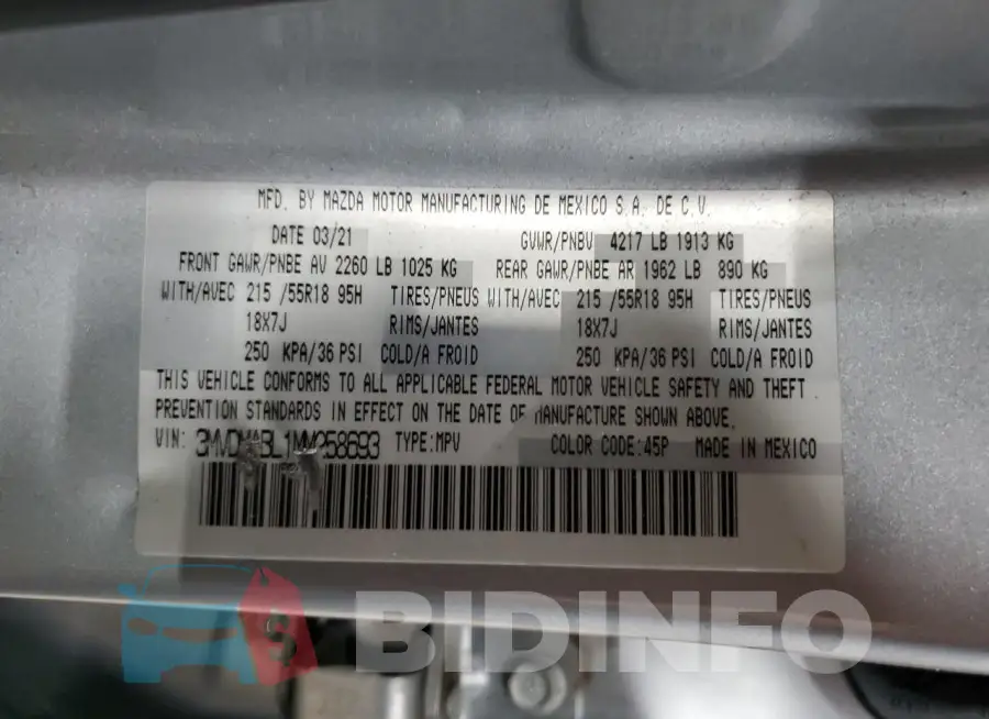 3MVDMABL1MM258693 Photo# 13