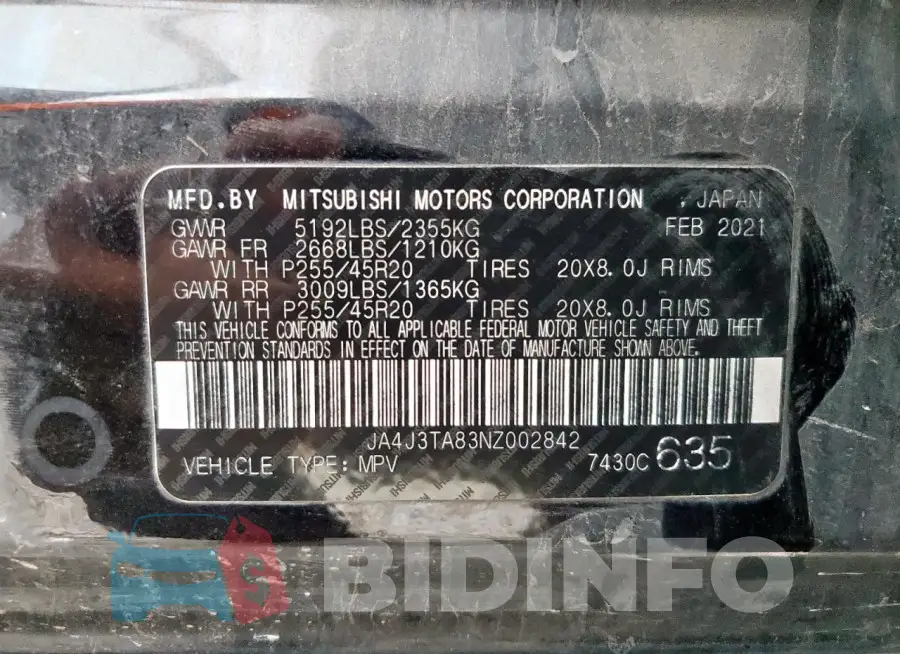 JA4J3TA83NZ002842 Photo# 13