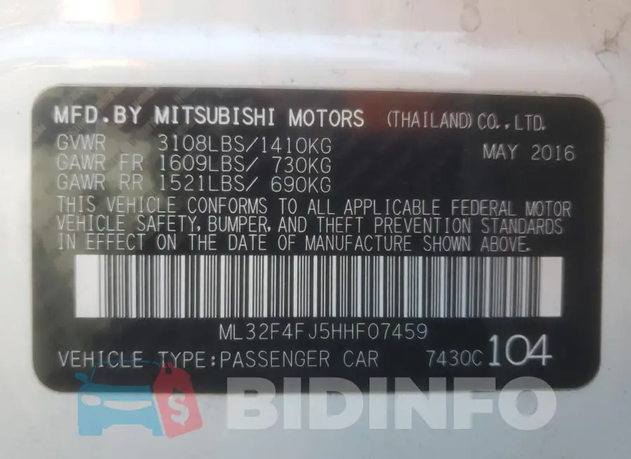 ML32F4FJ5HHF07459 Photo# 12
