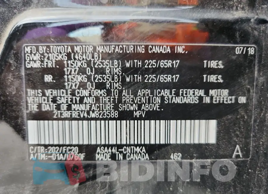 2T3RFREV4JW823588 Photo# 13