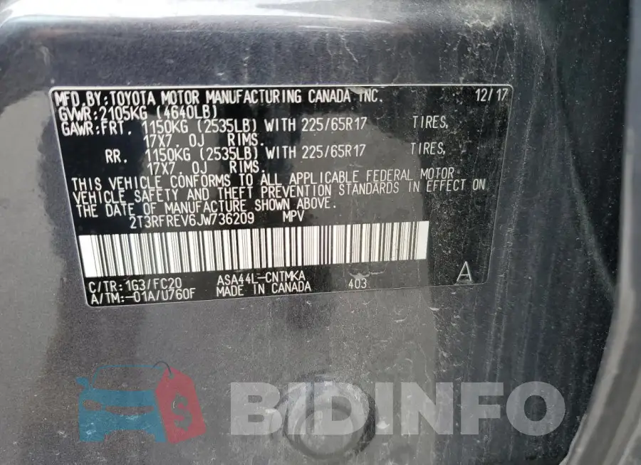 2T3RFREV6JW736209 Photo# 13