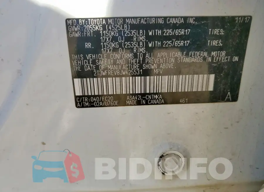 2T3WFREV8JW425531 Photo# 13