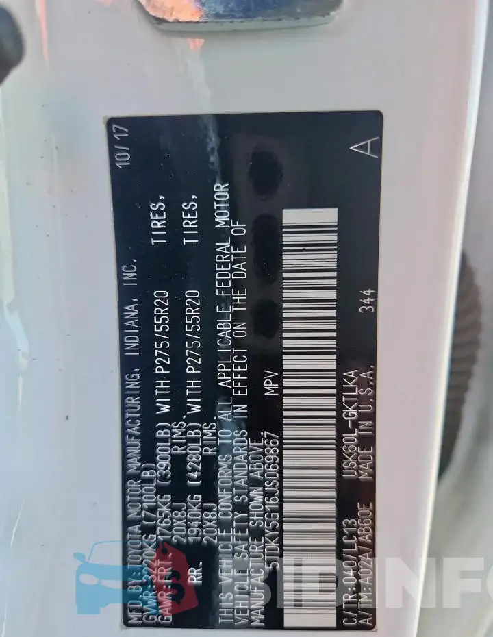 5TDKY5G16JS069867 Photo# 13