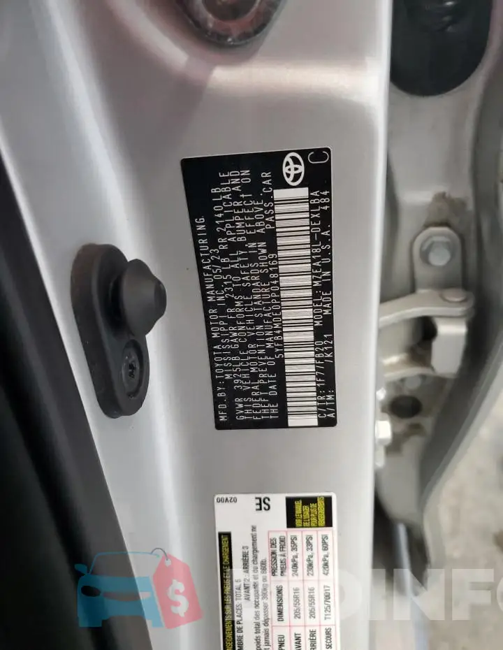 5YFB4MDE0PP048169 Photo# 12