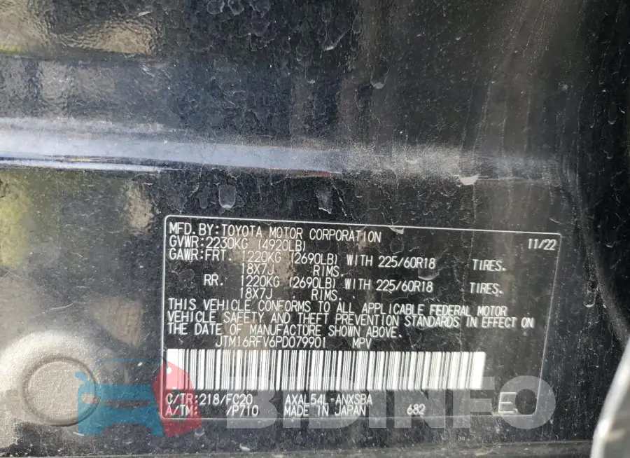 JTM16RFV6PD079901 Photo# 14