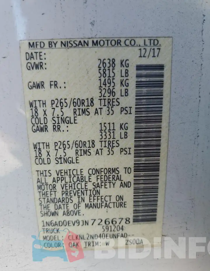 1N6AD0EV9JN726678 Photo# 13
