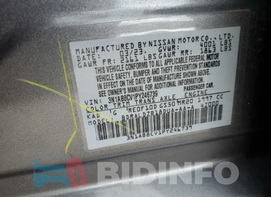 3N1AB8CV1PY246739 Photo# 12