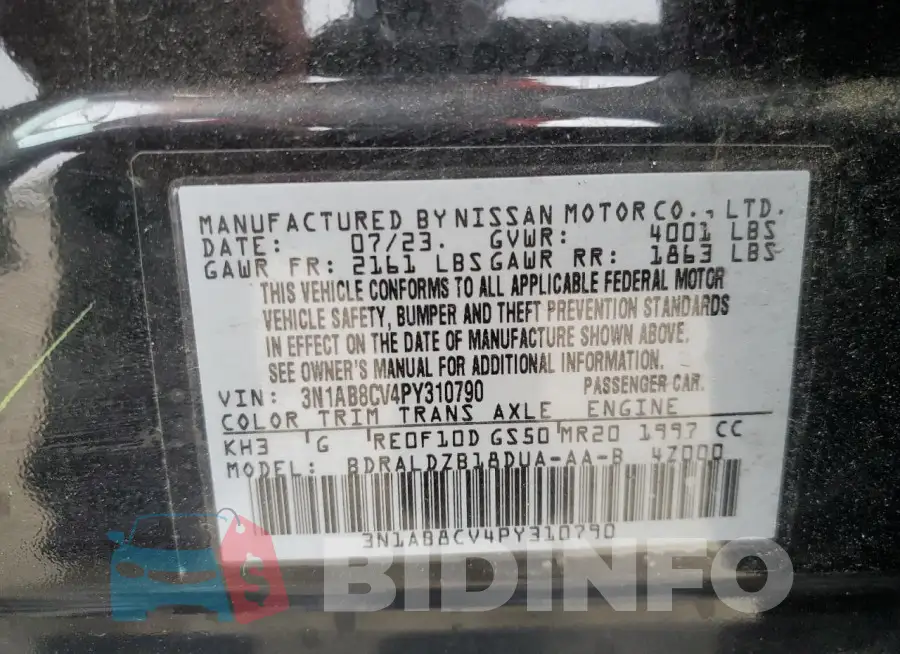 3N1AB8CV4PY310790 Photo# 12