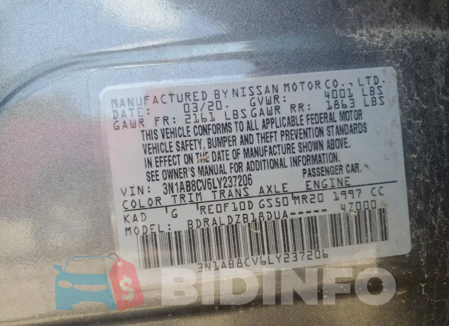 3N1AB8CV6LY237206 Photo# 12