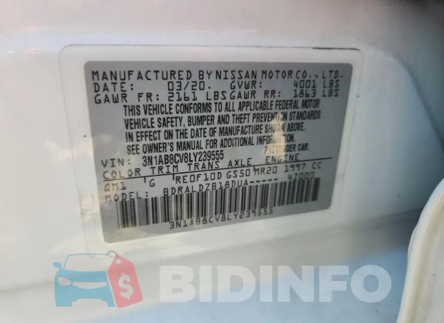 3N1AB8CV8LY239555 Photo# 12