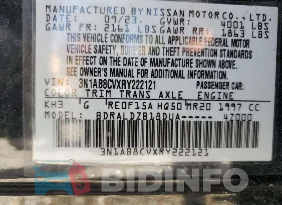 3N1AB8CVXRY222121 Photo# 13