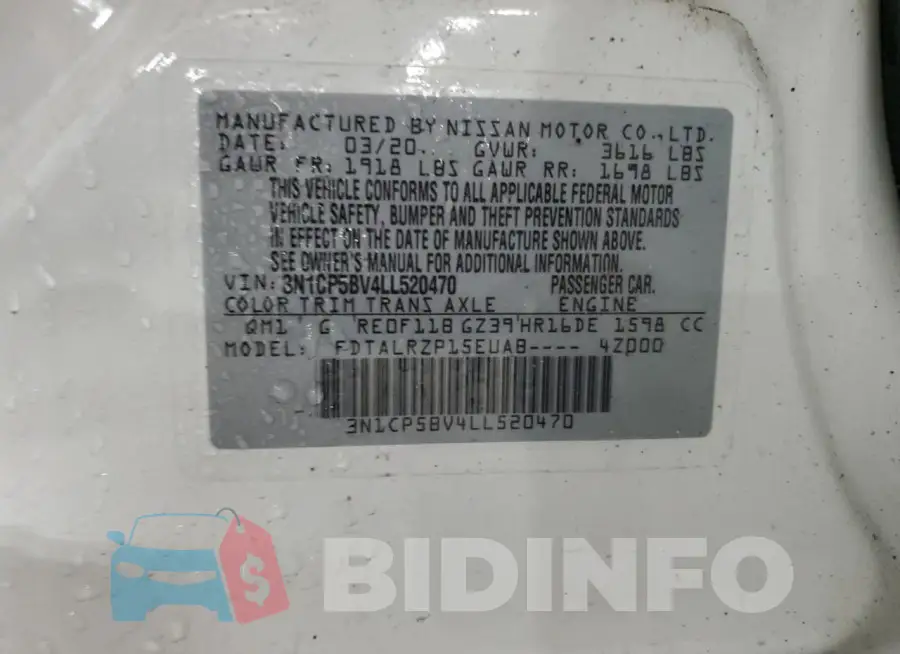 3N1CP5BV4LL520470 Photo# 13