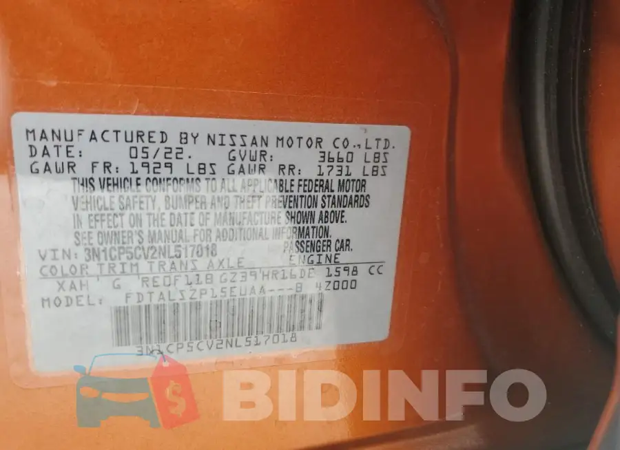 3N1CP5CV2NL517018 Photo# 13